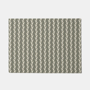 Sage Green Jagged Stripes   Doormat