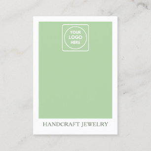 Sage Green Jewellery display holder Calling Card