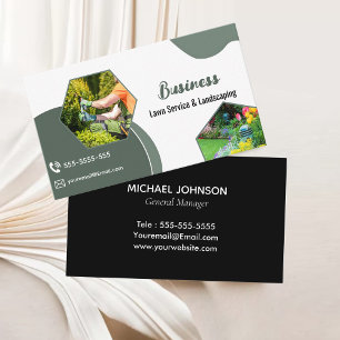 Sage Green Lawncare & Landscaping Service Business Card