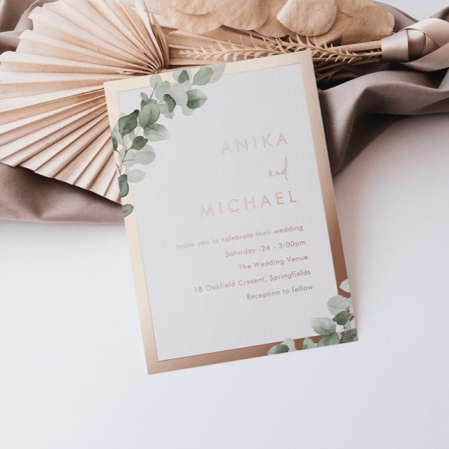 Sage Green Leaf & Real Rose Gold Wedding (Creator Uploaded)