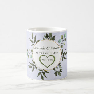 Sage Green Leaves Coffee Mug