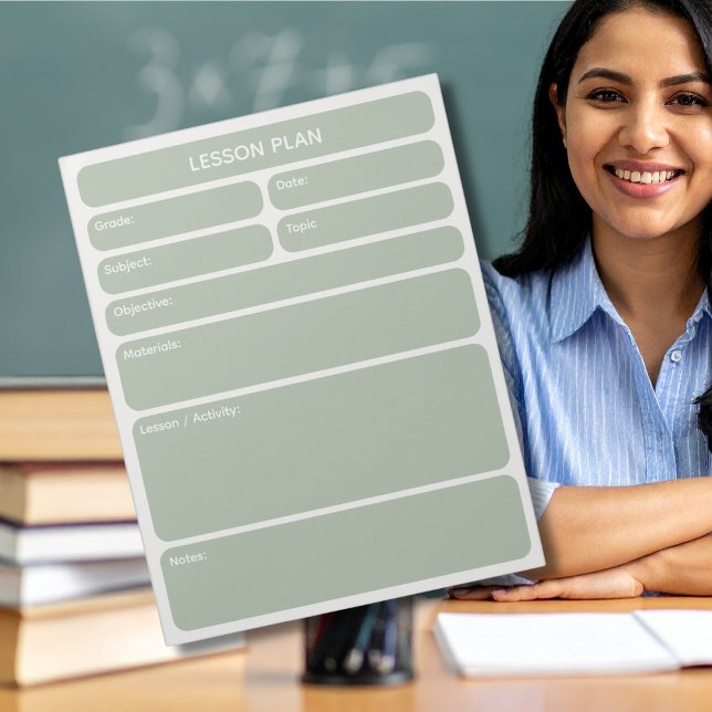 Sage Green Lesson Planner Pad (Creator Uploaded)