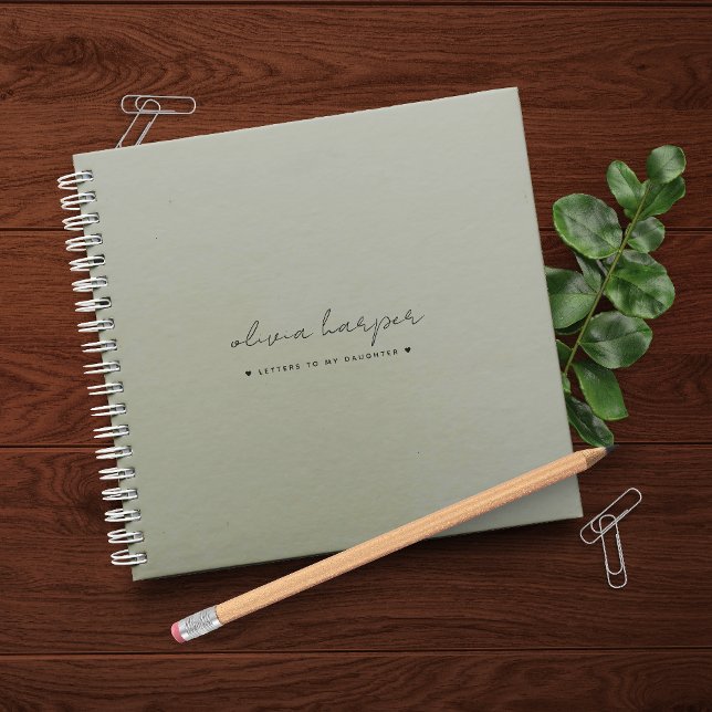 Sage Green Letters to My Daughter Memory Keepsake Notebook (Creator Uploaded)