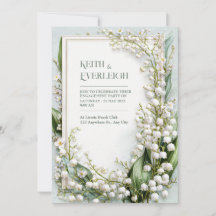 Sage Green Lily Valley Botanical Frame Wedding