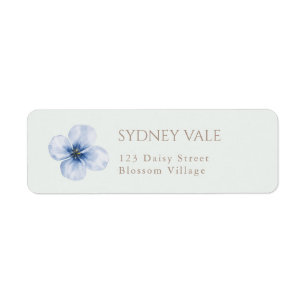 Sage Green Little Wildflower Violet Return Address Label