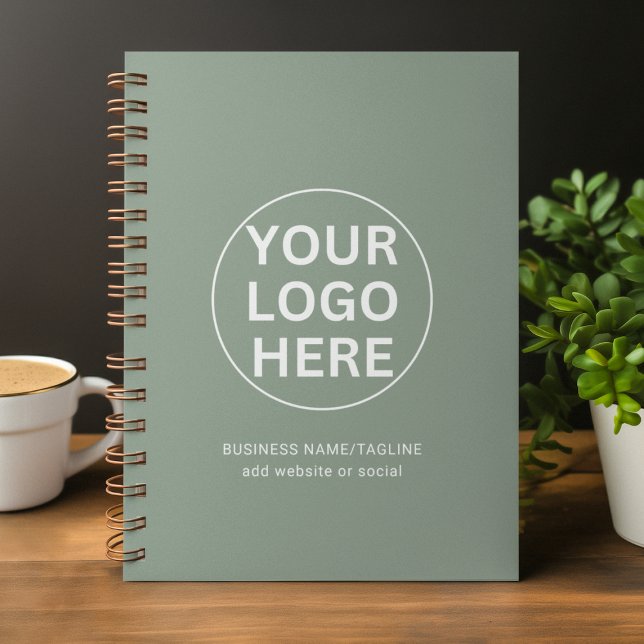 Sage Green Logo l Professional Branded Business  Notebook (Creator Uploaded)
