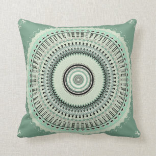 Sage Green Mandala Cushion