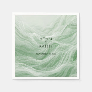 Sage Green Marble & Gold Napkins