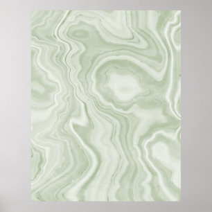 Sage Green Marble  Poster