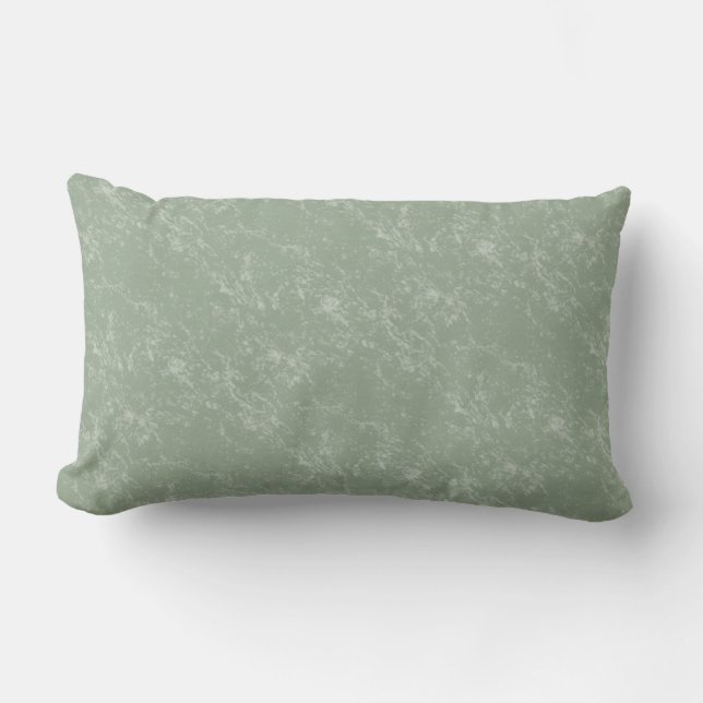 Sage Green Marble Shaded Lumbar Pillow (Front)