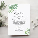 Sage Green Micro Wedding Invitation<br><div class="desc">Invite your loved ones to an intimate celebration with our Simple Sage Green and White Micro Wedding Ceremony Invitation. Modern and elegant, this invitation features delicate eucalyptus greenery and a charming silver rope heart, evoking a sense of romance. With its minimalist design, it sets the perfect tone for your intimate...</div>