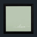 Sage Green Minimalist Modern Monogram Elegant Gift Box<br><div class="desc">Introducing our Sage Green Minimalist Modern Monogram Elegant Collection: Elevate your aesthetic with serene sophistication and timeless elegance. Our collection showcases minimalist designs in a tranquil sage green hue, complemented by refined monograms tailored to your personal style. From polished stationery to versatile accessories, each piece in our collection is meticulously...</div>
