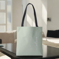 Sage Green Minimalist Modern Monogram Elegant