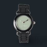 Sage Green Minimalist Modern Monogram Elegant  Watch<br><div class="desc">Introducing our Sage Green Minimalist Modern Monogram Elegant Collection: Elevate your aesthetic with serene sophistication and timeless elegance. Our collection showcases minimalist designs in a tranquil sage green hue, complemented by refined monograms tailored to your personal style. From polished stationery to versatile accessories, each piece in our collection is meticulously...</div>