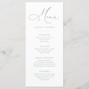 Sage Green Minimalist Simple Flat Menu