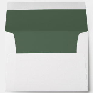 Sage Green Minimalistic Fall Leaf Return Address Envelope