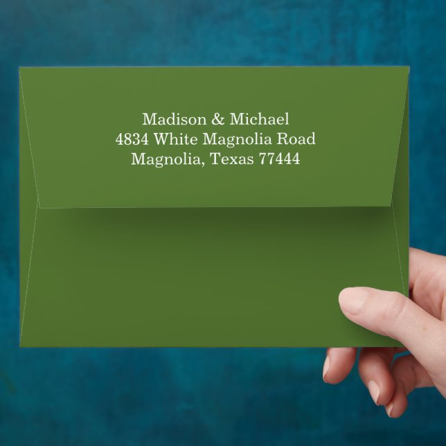 Sage Green Modern Bridal Shower Envelope (Hand)