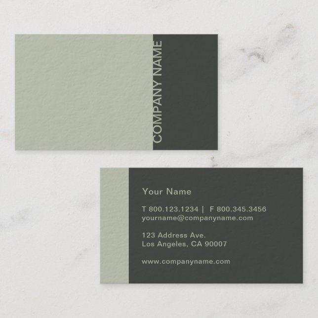 Sage Green Modern Business Card (Front/Back)
