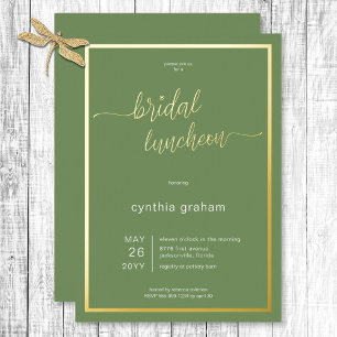 Sage Green Modern Minimal Bridal Luncheon