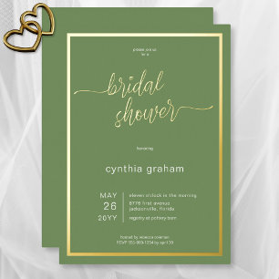 Sage Green Modern Minimal Bridal Shower