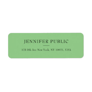 Sage Green Modern Simple Template Return Address Label