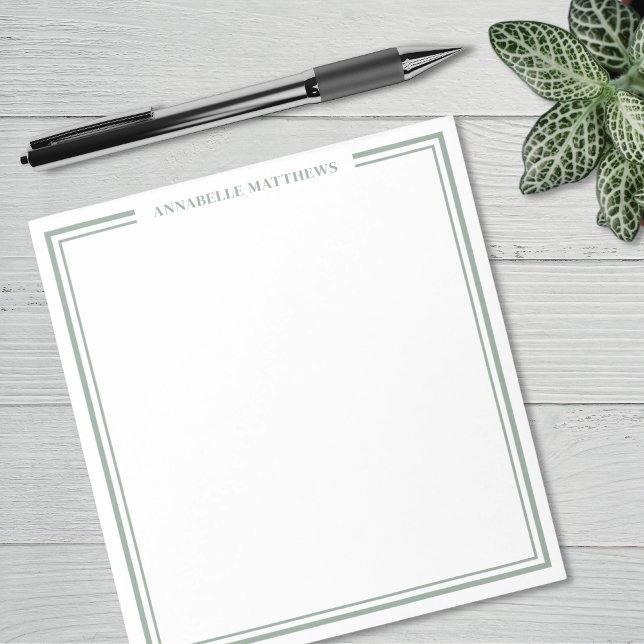 Sage Green Monogram Notepad (Sage Green Monogram Notepad )