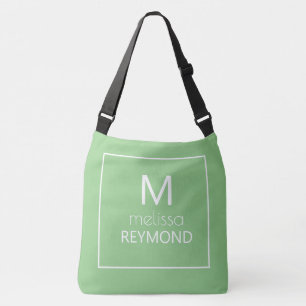 sage green monogrammed nice crossbody bag
