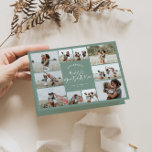 Sage green multi photo mum typography modern card<br><div class="desc">Sage green multi photo mum typography modern</div>