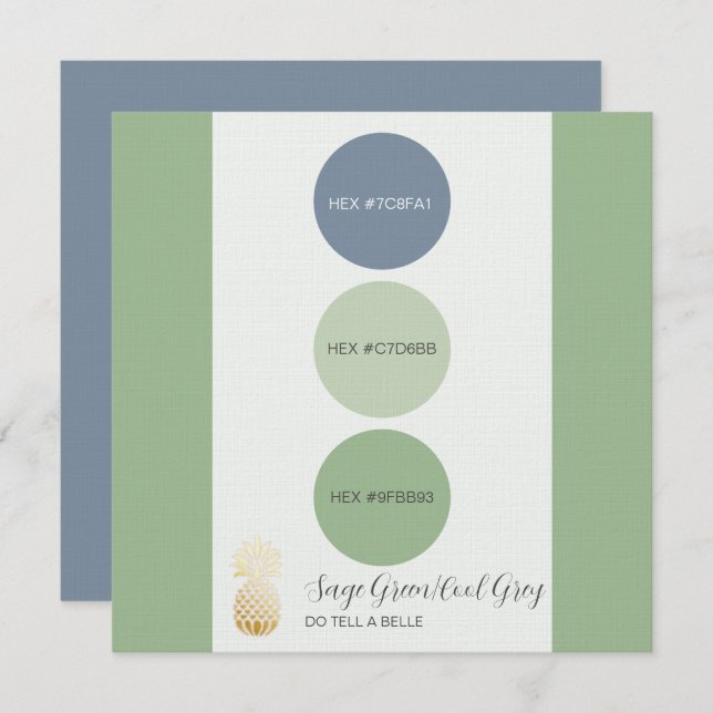 Sage Green Muted Colour Palette Card (Front/Back)