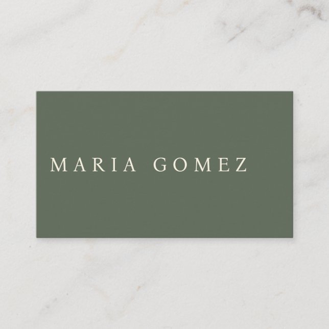 Sage Green Name Card (Front)