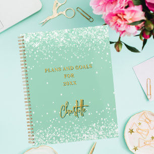Sage green name script 2025 planner