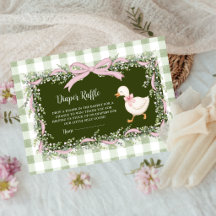 Sage Green New Silly Goose Gingham Diaper Raffle