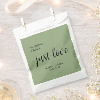 Sage Green Nothing Fancy Just Love Wedding   Favour Bag