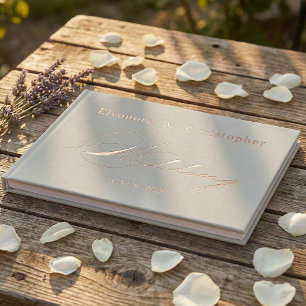 Sage Green Olive Branch Monogram Wedding Guest Book