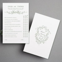 Sage Green 'Over or Under' Bridal Shower Game