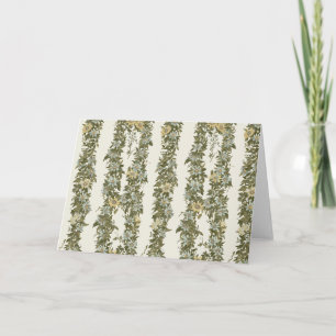Sage Green Passionflower Vine Botanical Card