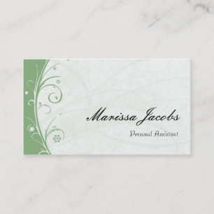 Sage Green Personal Assistant Business Card