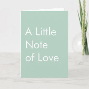 Sage Green Personalised Quote Modern Minimalist Card