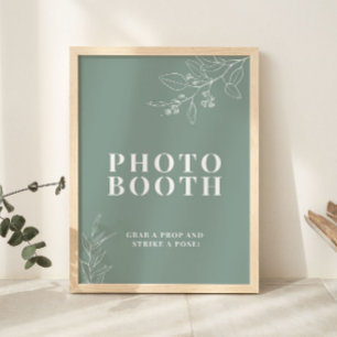 Sage Green Photo Booth Wedding Sign