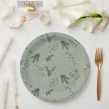 Sage Green Pink Berry Eucalyptus Christmas