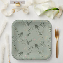 Sage Green Pink Berry Eucalyptus Christmas