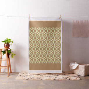 Sage Green Pinwheels on Brown Fabric