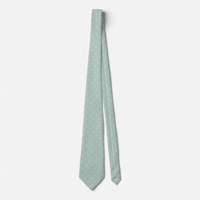 Sage Green Polka-Dot Necktie (Front)