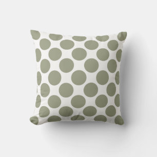 Sage Green Polka Dots Cushion