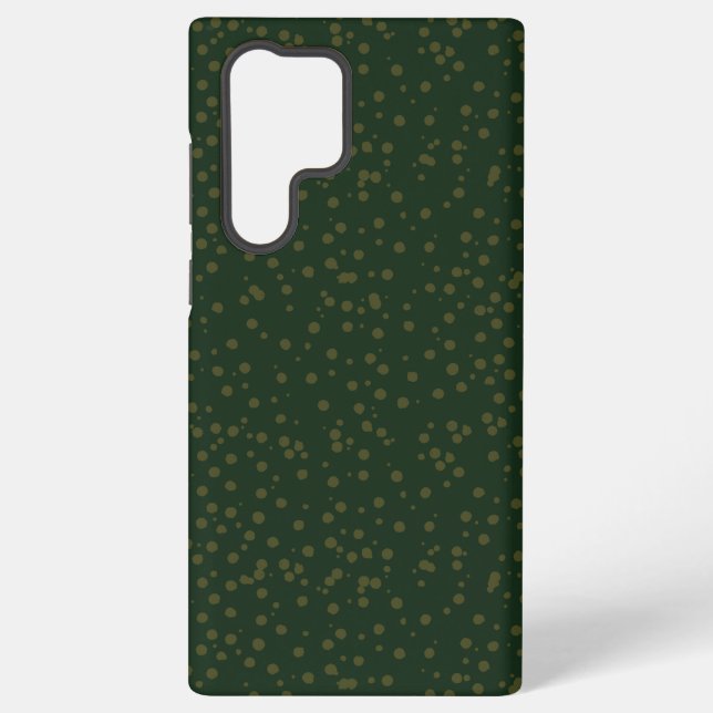 Sage Green Polka Dots Modern Pattern Samsung Galaxy S22 Ultra Case (Back)
