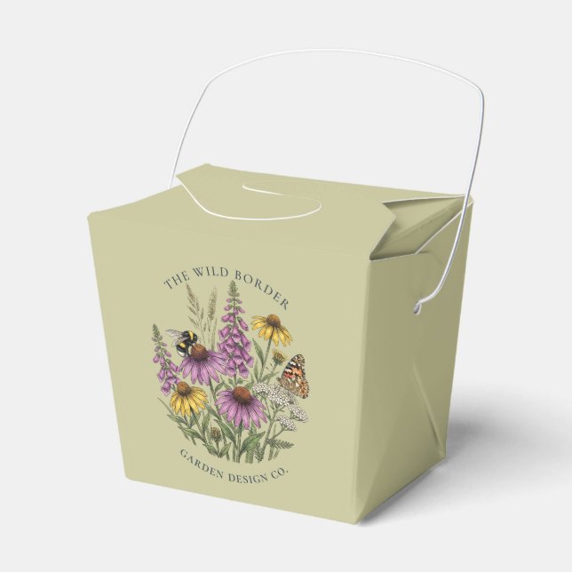 Sage Green Pollinator Seed Packet Gift Boxes (Front Side)