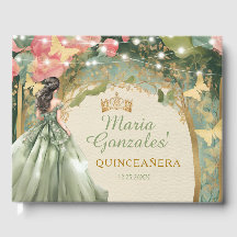 Sage Green Princess Dress Gold Forest Mis Quince