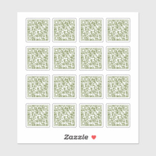 Sage Green QR Code Laser Cut Vinyl 