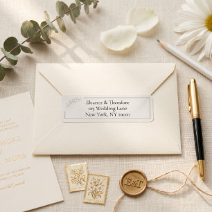Sage Green Quiet Luxury Wedding Address Label Return Address Label
