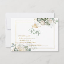 Sage Green Quinceañera 15 Anos Flowers Gold Crown